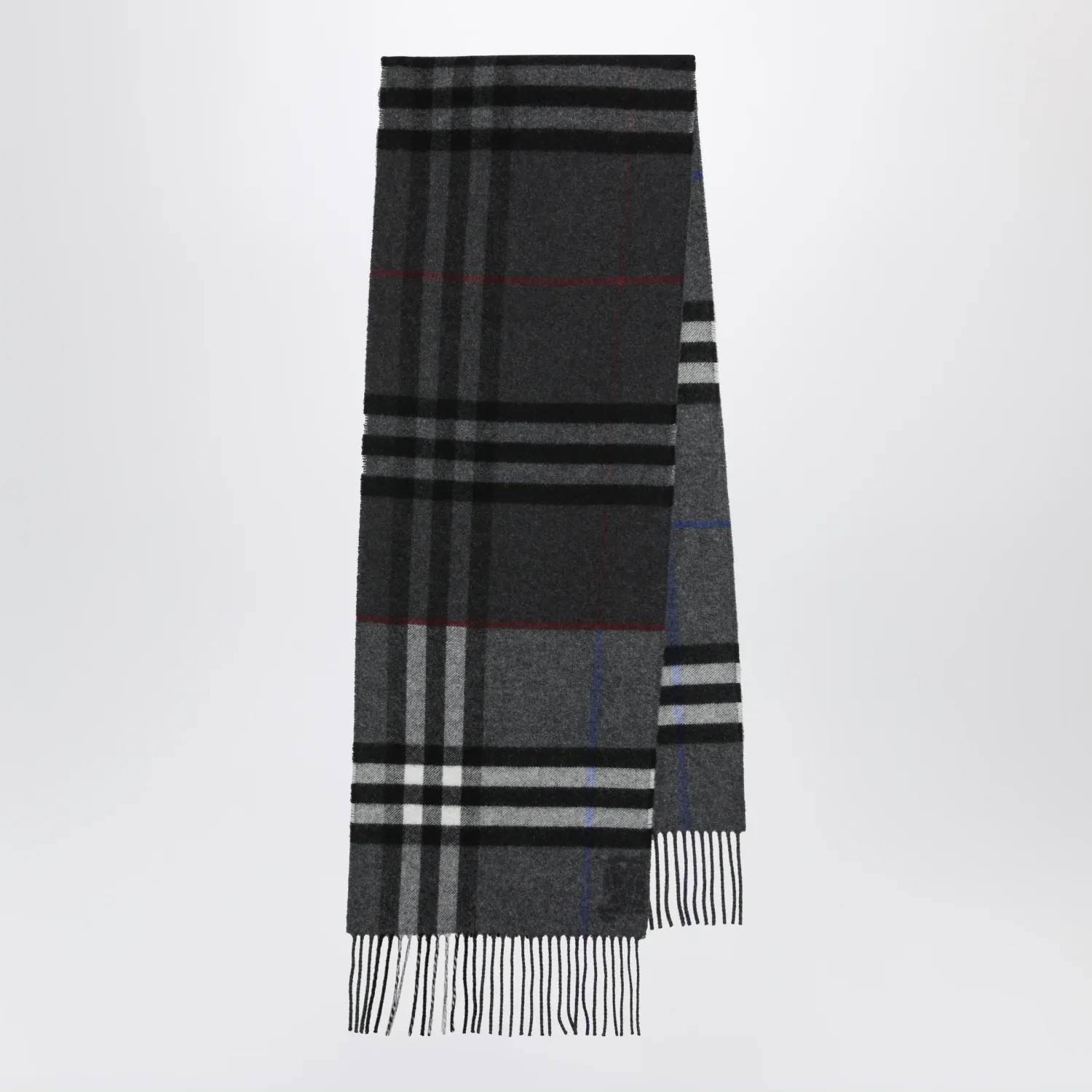 Burberry Reversible check cashmere scarf in grey