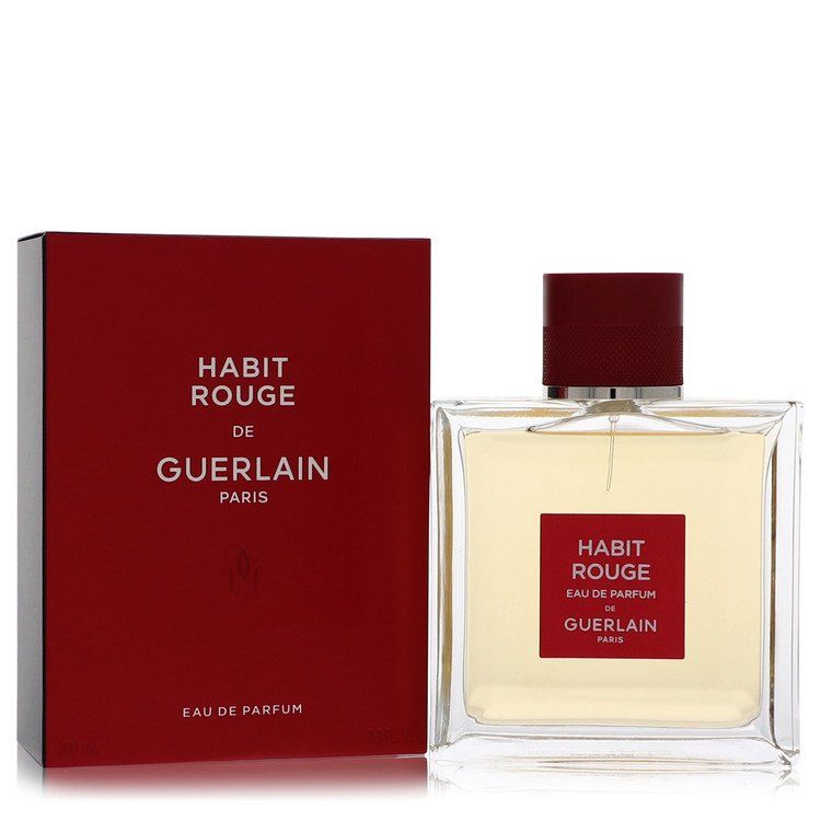 Habit Rouge by Guerlain Eau de Parfum for Men 3.4 oz (100 ml)