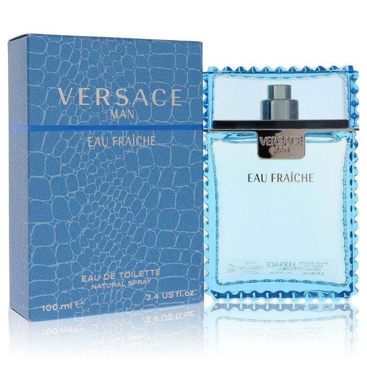 Versace Man Eau Fraiche Eau de Toilette Spray (Blue) for Men