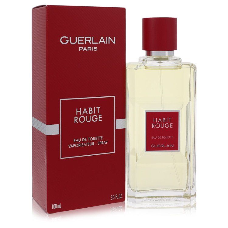 Habit Rouge by Guerlain Cologne / Eau de Toilette for Men 3.4 oz (100 ml)