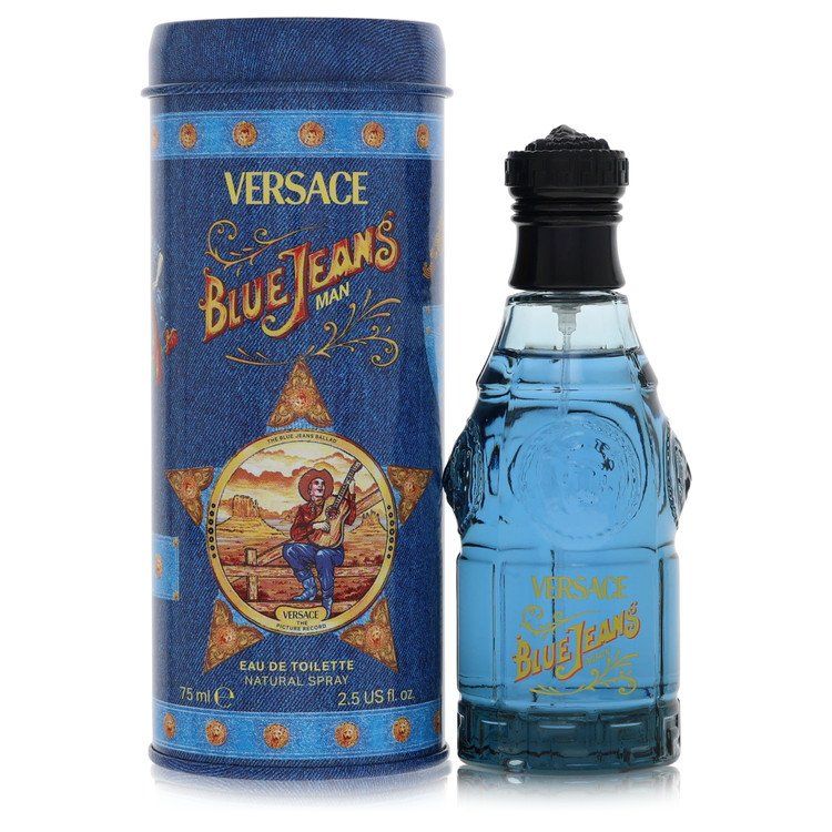 Blue Jeans by Versace Eau de Toilette Spray (New Packaging) for Men 2.5 oz (75 ml)