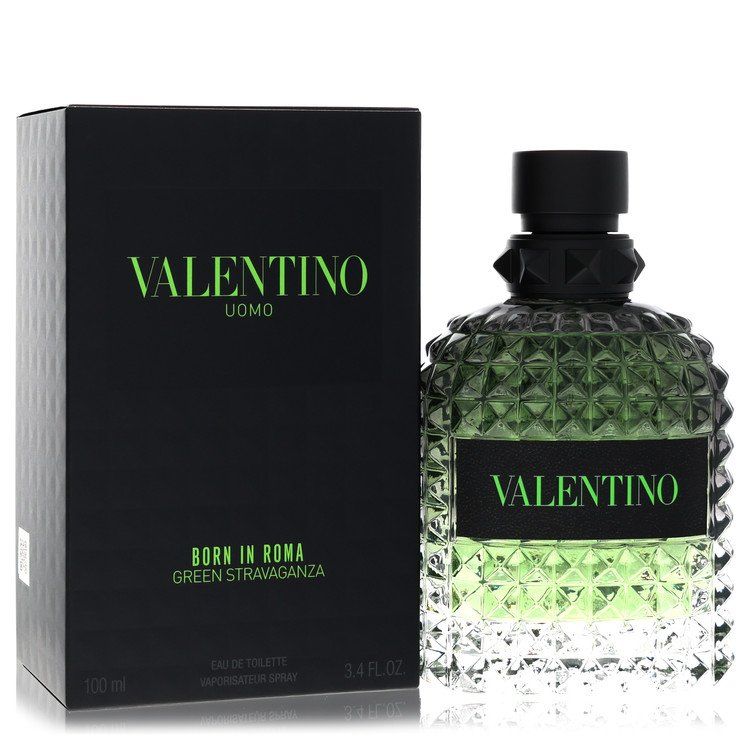 Valentino Uomo Born In Roma Green Stravaganza Eau de Toilette for Men 3.4 oz (100 ml)