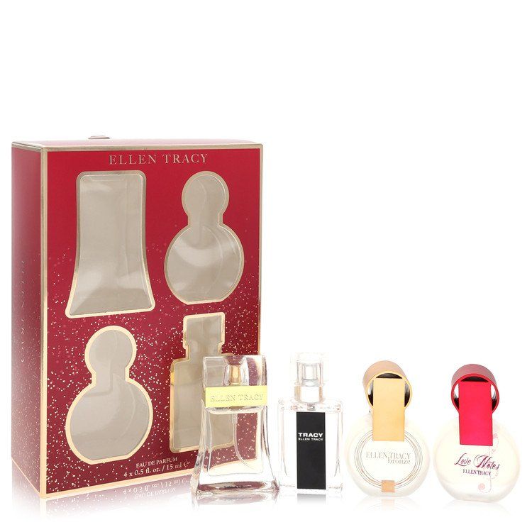 Ellen Tracy Gift Set -- 0.5 oz Ellen Tracy EDP Spray + 0.5 oz Tracy EDP Spray + 0.5 oz Ellen Tracy Bronze + 0.5 oz Love Notes EDP Spray for Women
