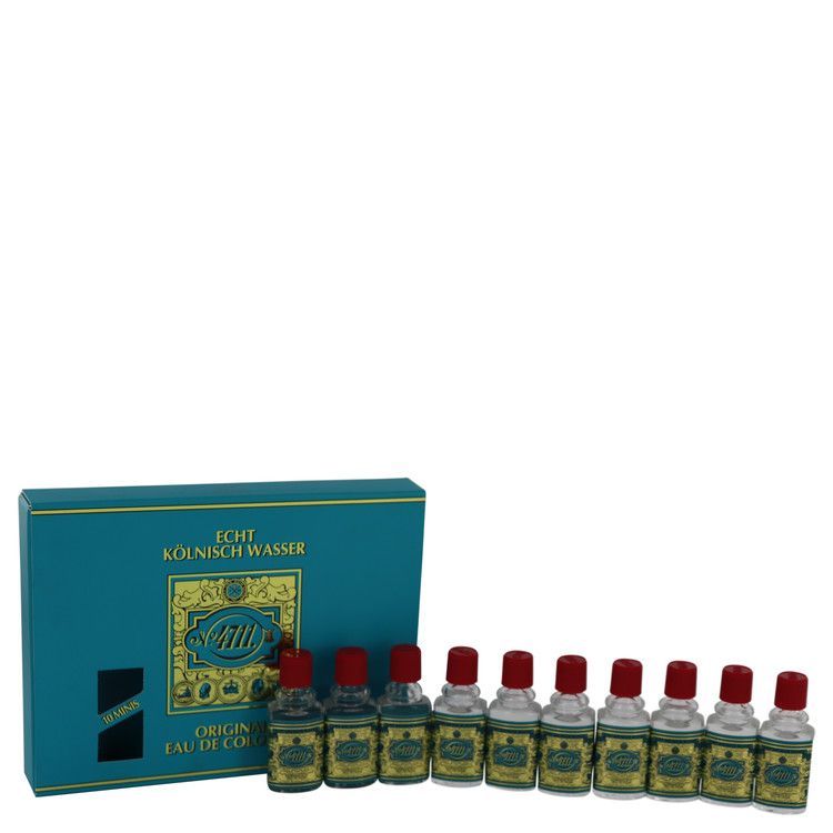 4711 Gift Set -- Includes Ten (10) Travel size Eau de Cologne in a gift box for Men 0.1 oz (5 ml)