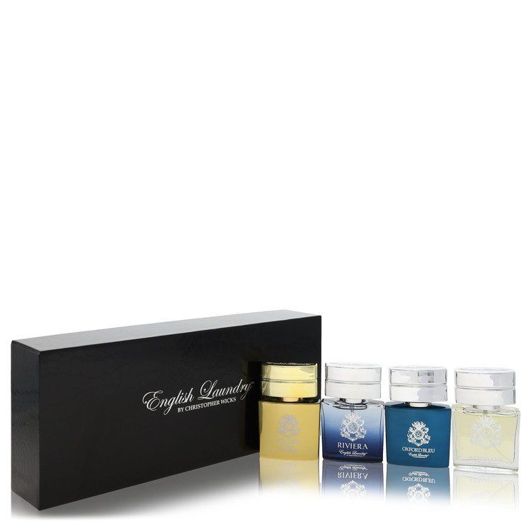 Arrogant by English Laundry Gift Set -- Gift Set includes Notting Hill, Riviera, Oxford Bleu, and Arrogant, all in Mini EDP Sprays for Men 0.68 oz (20 ml)