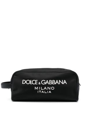 Dolce &amp; Gabbana Nylon toiletry bag with rubberized logo
