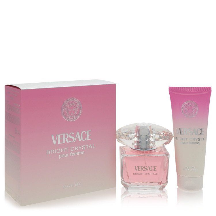 Bright Crystal by Versace Gift Set -- 3 oz Eau de Toilette Spray + 3.4 oz Body Lotion for Women