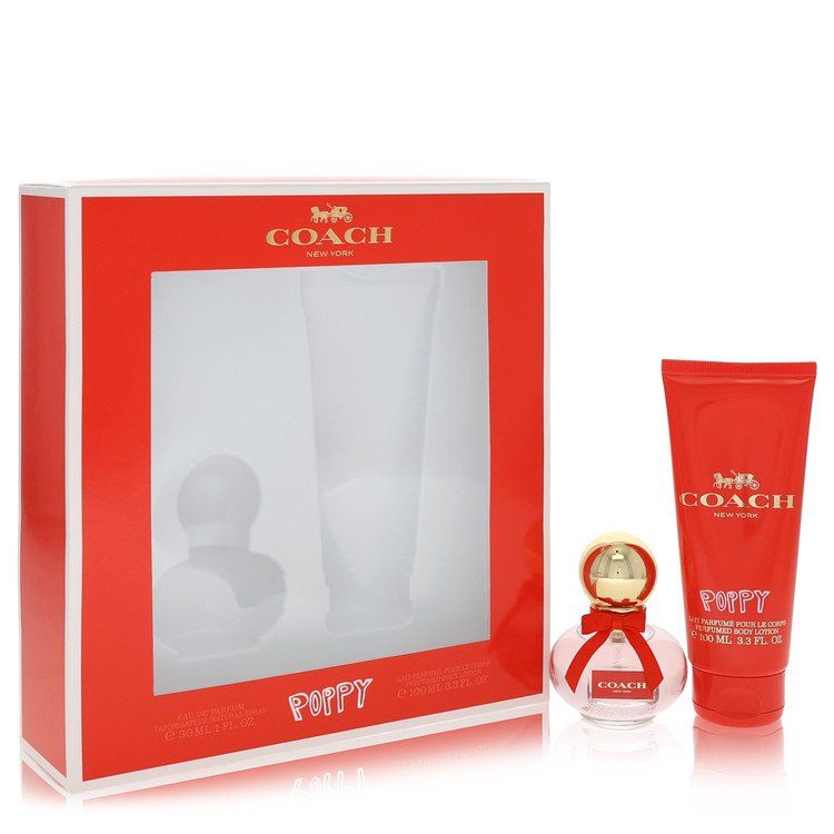 Coach Poppy Gift Set -- 1 oz Eau de Parfum Spray + 3.3 oz Body Lotion for Women