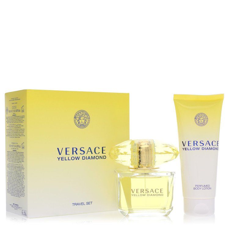 Versace Yellow Diamond Gift Set -- 3 oz Eau de Toilette Spray + 3.4 oz Body lotion for Women