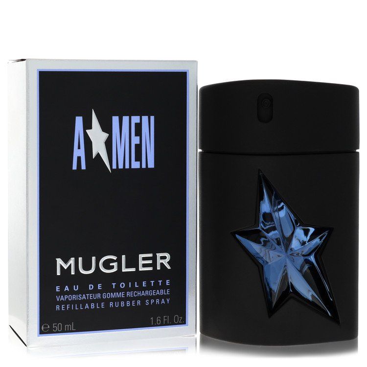Angel by Thierry Mugler Eau de Toilette Spray Refillable (Rubber Flask) for Men 1.7 oz (50 ml)