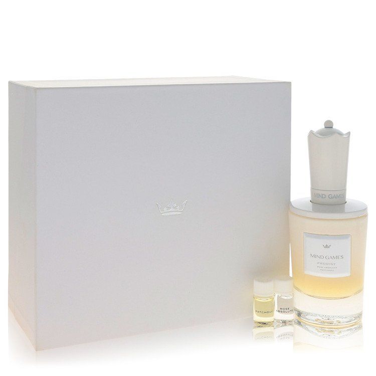 Mind Games Prodigy Gift Set -- 3.4 Extrait de Parfum Spray + Two .10 Mini Extract + Testing papers for Men