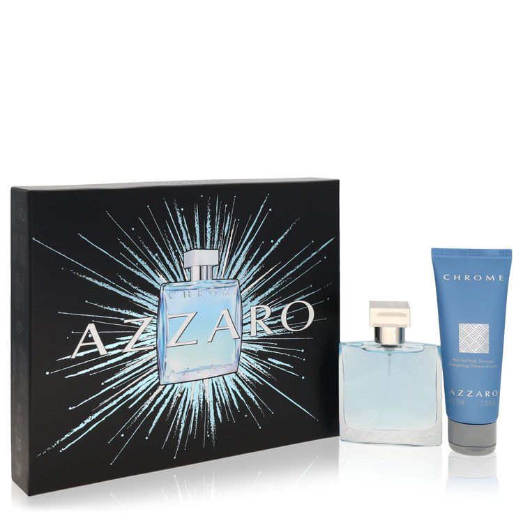 Chrome by Azzaro Gift Set -- 1.7 oz Eau de Toilette Spray + 2.5 oz All Over Shampoo for Men