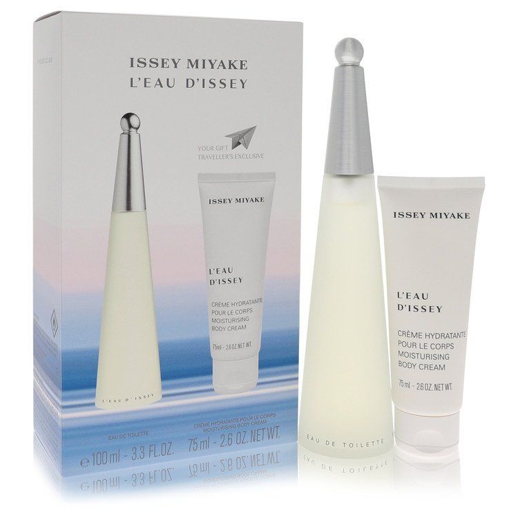 L'EAU D'ISSEY (issey Miyake) Gift Set -- 3.3 oz Eau DeToilette Spray + 2.6 oz Body Cream for Women