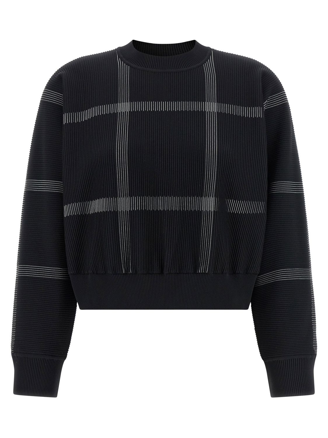 Pleats Please Issey Miyake Crossing Knit Sweater