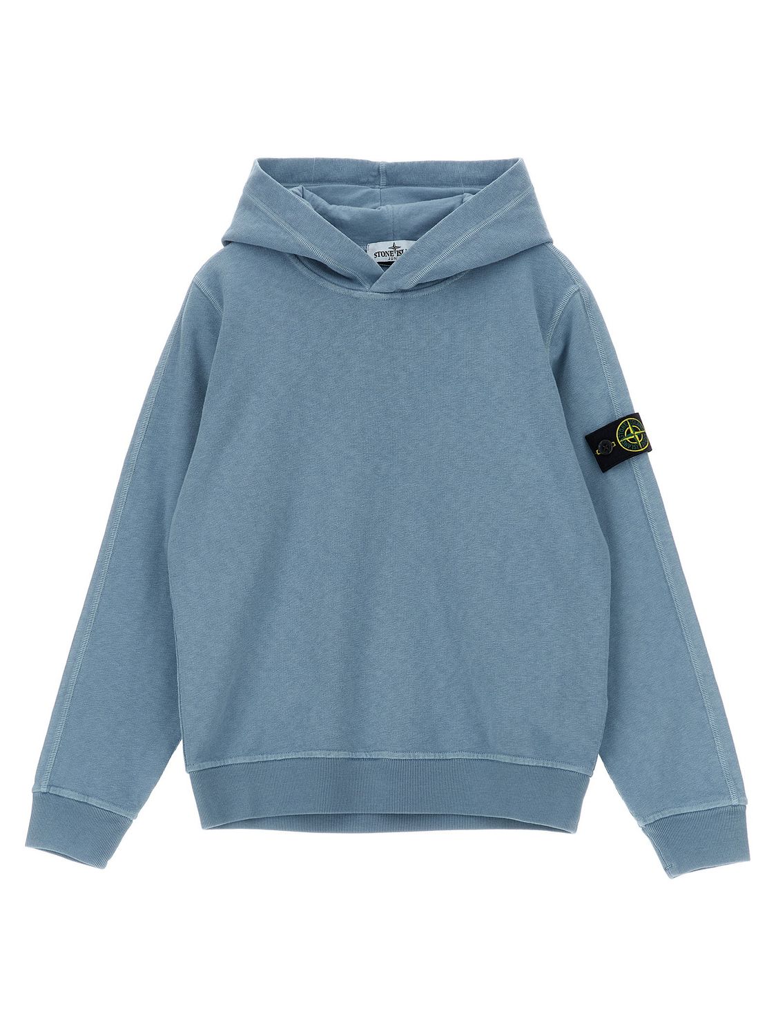 Stone Island Junior Malfilé Cotton Hoodie