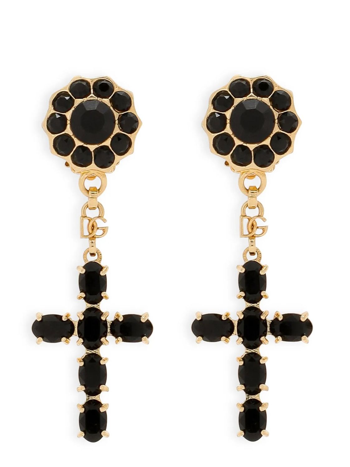 Dolce &amp; Gabbana Cross Pendant Earrings