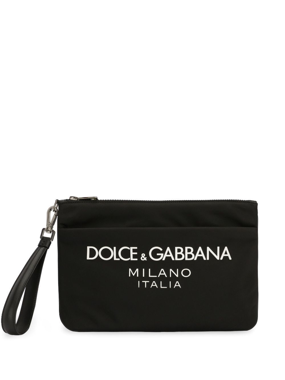 Dolce &amp; Gabbana Nylon pouch with rubberized logo