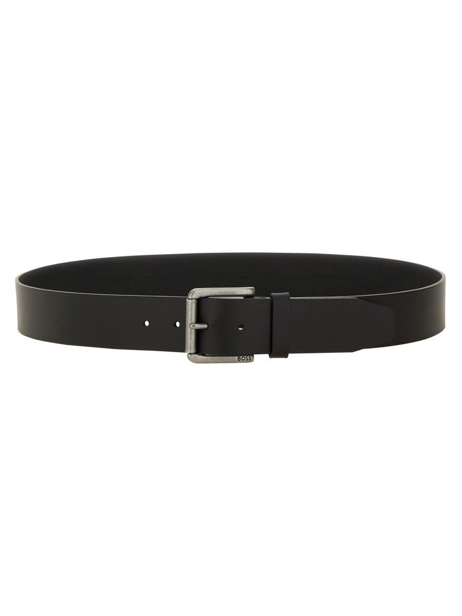 BOSS Joris Black Leather Belt
