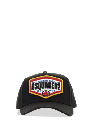 Dsquared2 Black Cotton Baseball Cap