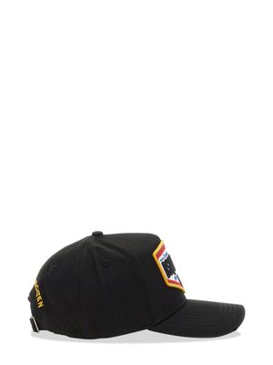 Dsquared2 Black Cotton Baseball Cap