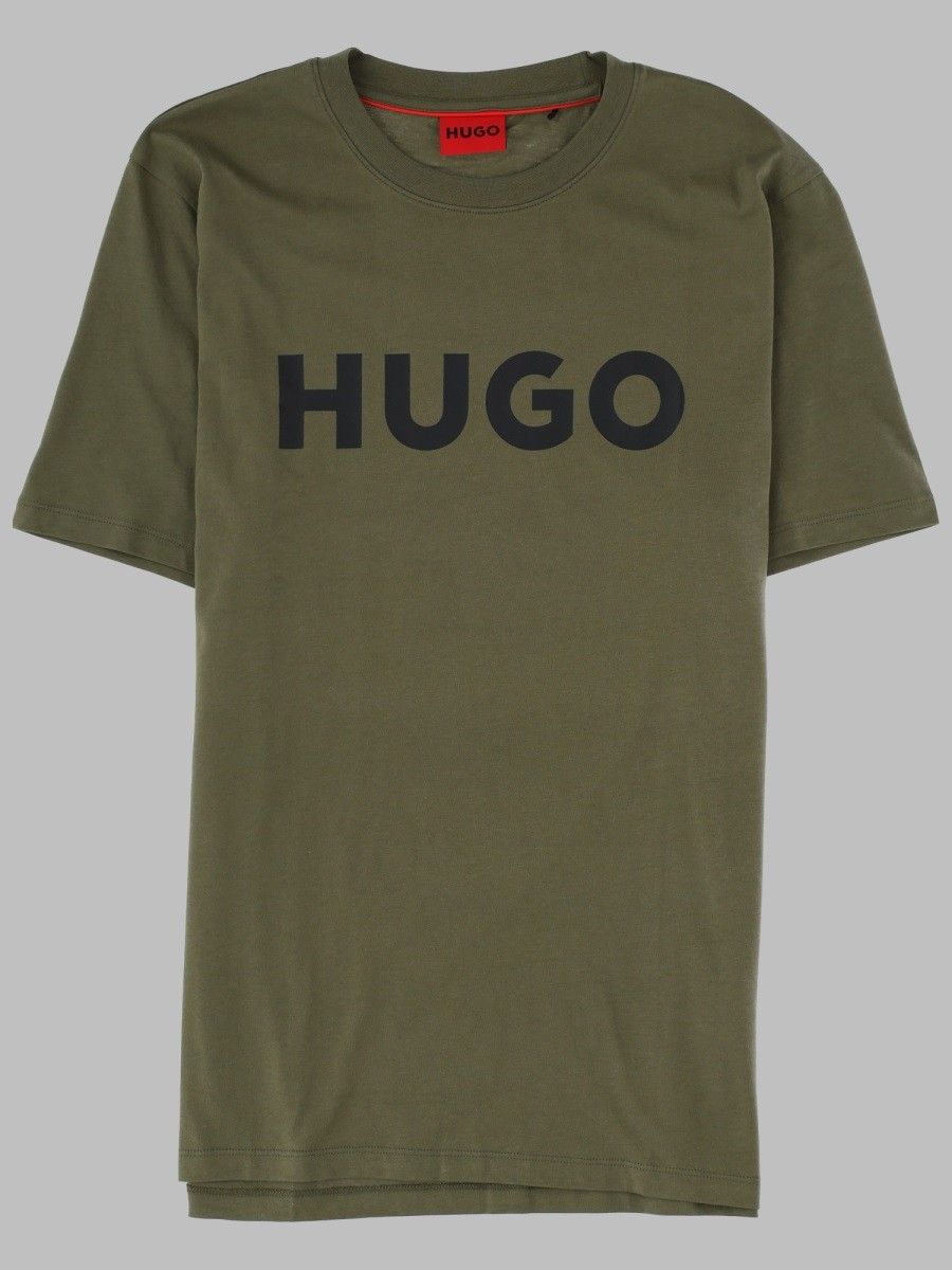 HUGO Dulivio Cotton T-Shirt in Green