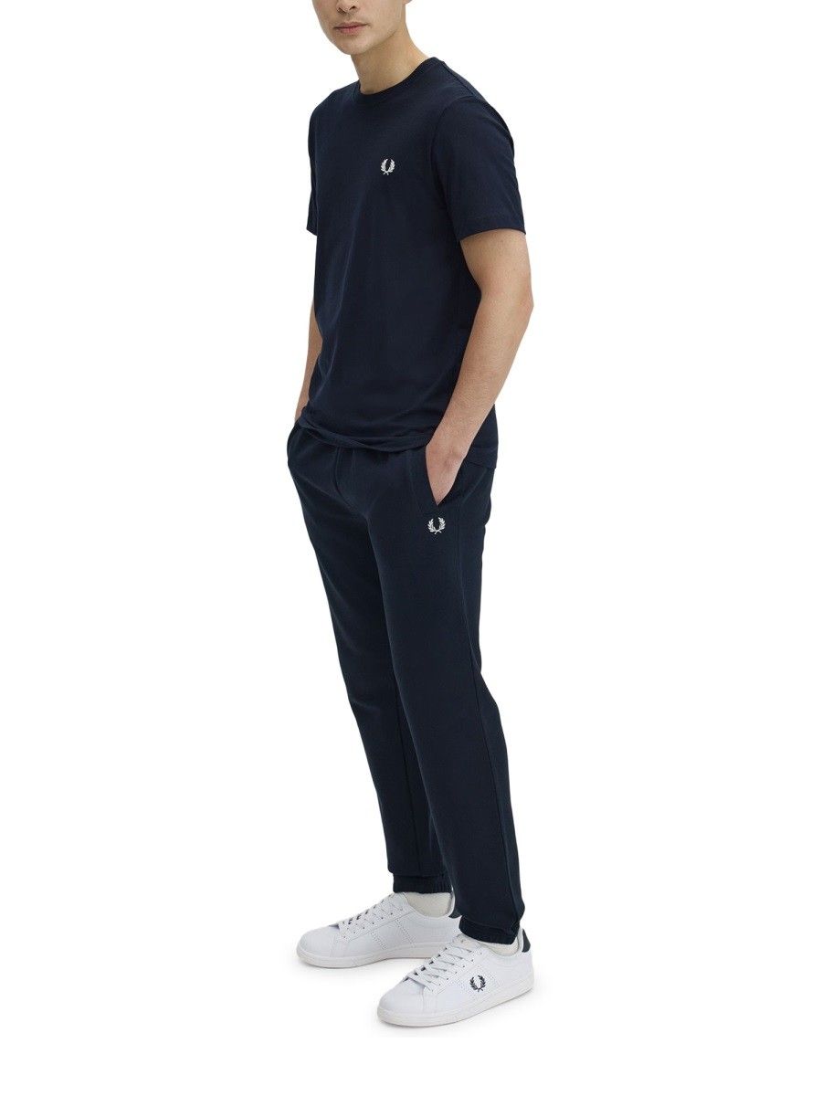 Fred Perry Blue Crew-Neck T-Shirt