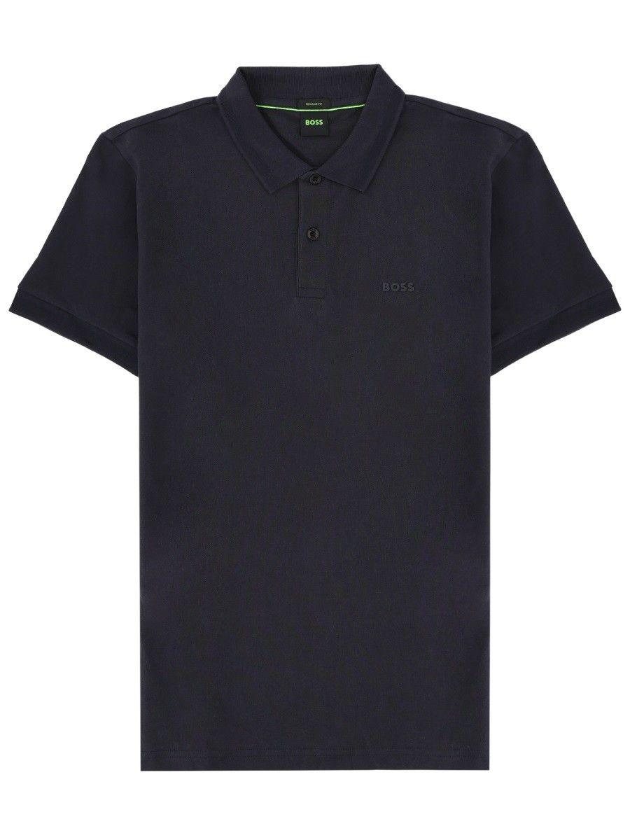 BOSS Pio 1 Cotton-Piqué Polo in Blue