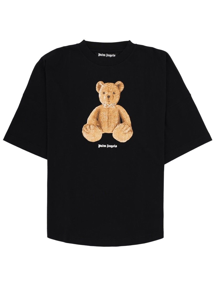 Palm Angels Black Cotton T-Shirt