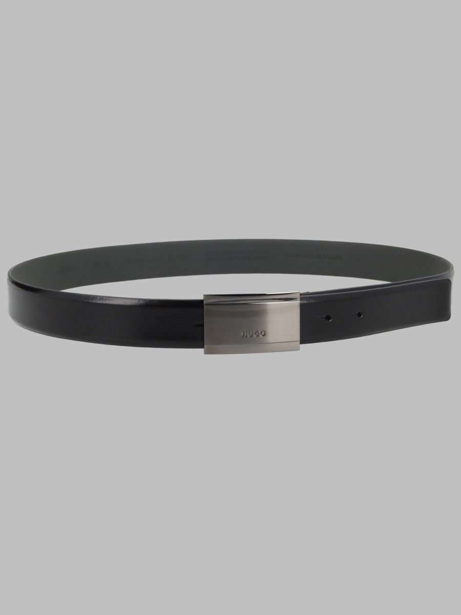 HUGO Gexter Black Leather Belt
