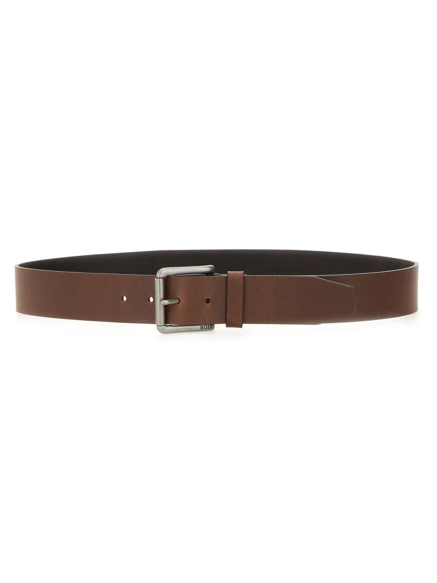 BOSS Joris Dark Brown Leather Belt