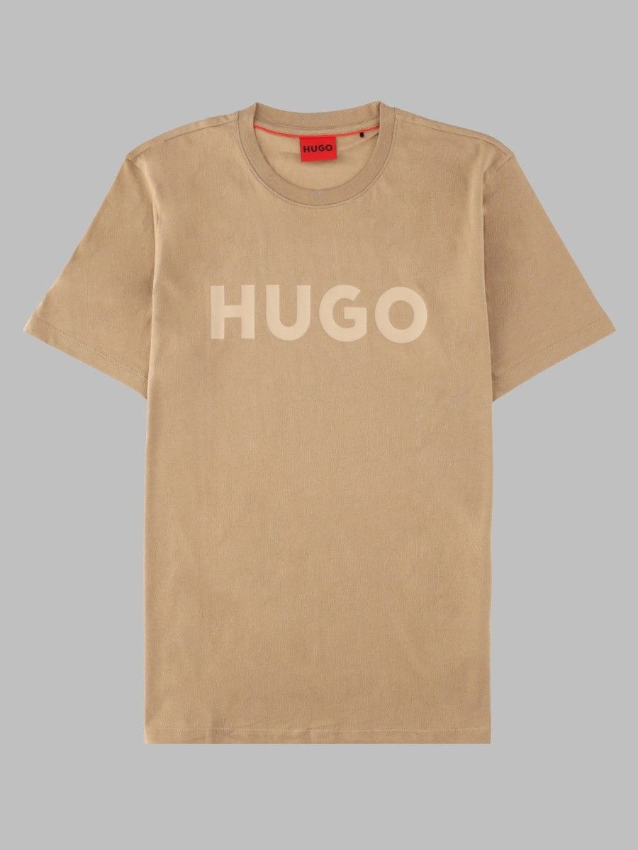 HUGO Dulivio Cotton T-Shirt in Beige