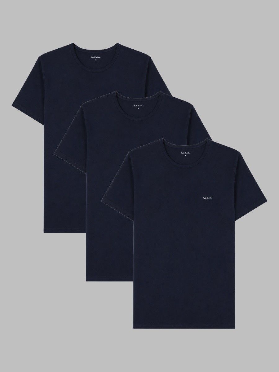 Paul Smith 3-Pack Blue Cotton Undershirts