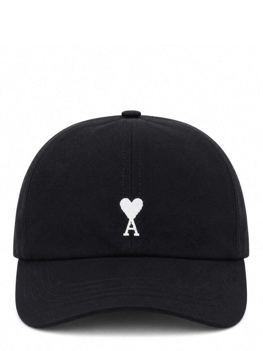 AMI Paris Ami de Coeur Black Baseball Cap