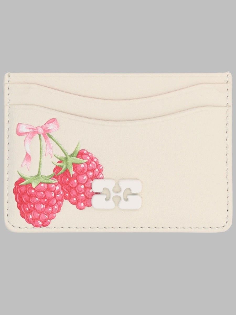 GANNI Bou Card Holder in Ivory