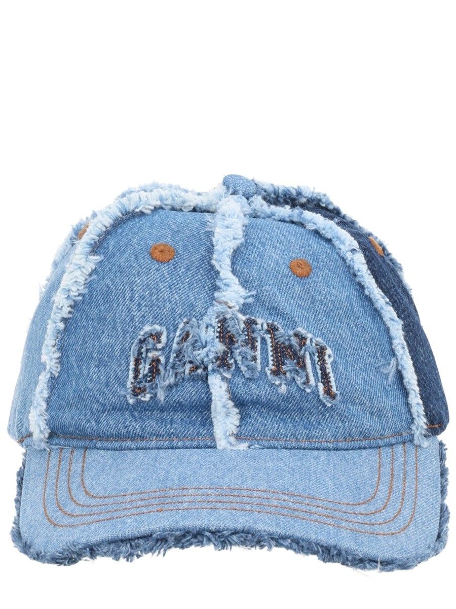 GANNI Patchwork Denim Hat