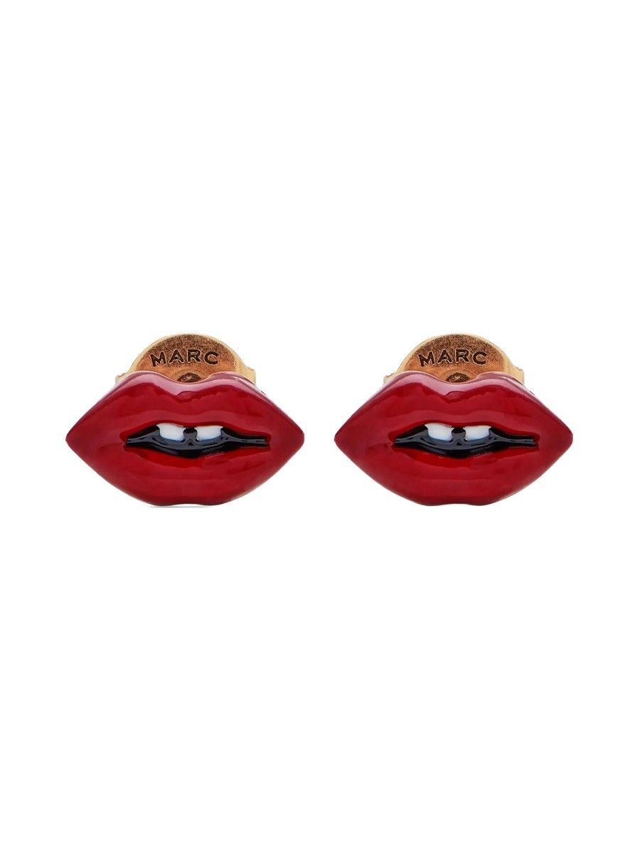 Marc Jacobs Lips Gold Earrings