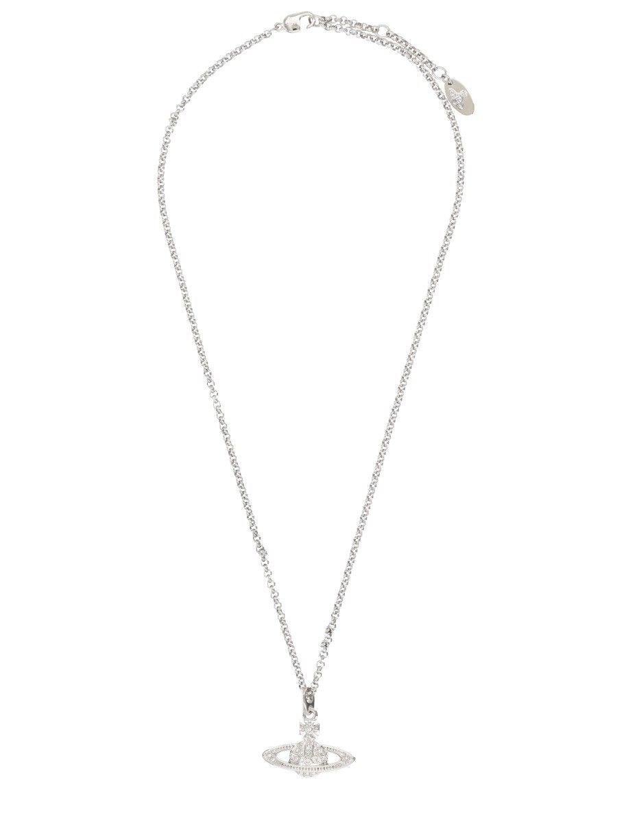 Vivienne Westwood Mini Bas Relief Silver Necklace