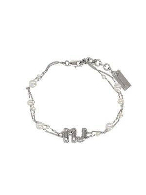Marc Jacobs Pearl MJ Baloon Silver Bracelet