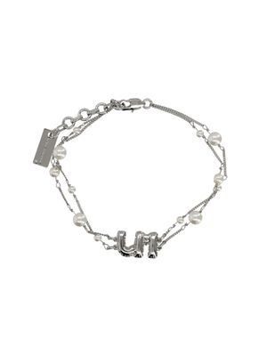 Marc Jacobs Pearl MJ Baloon Silver Bracelet