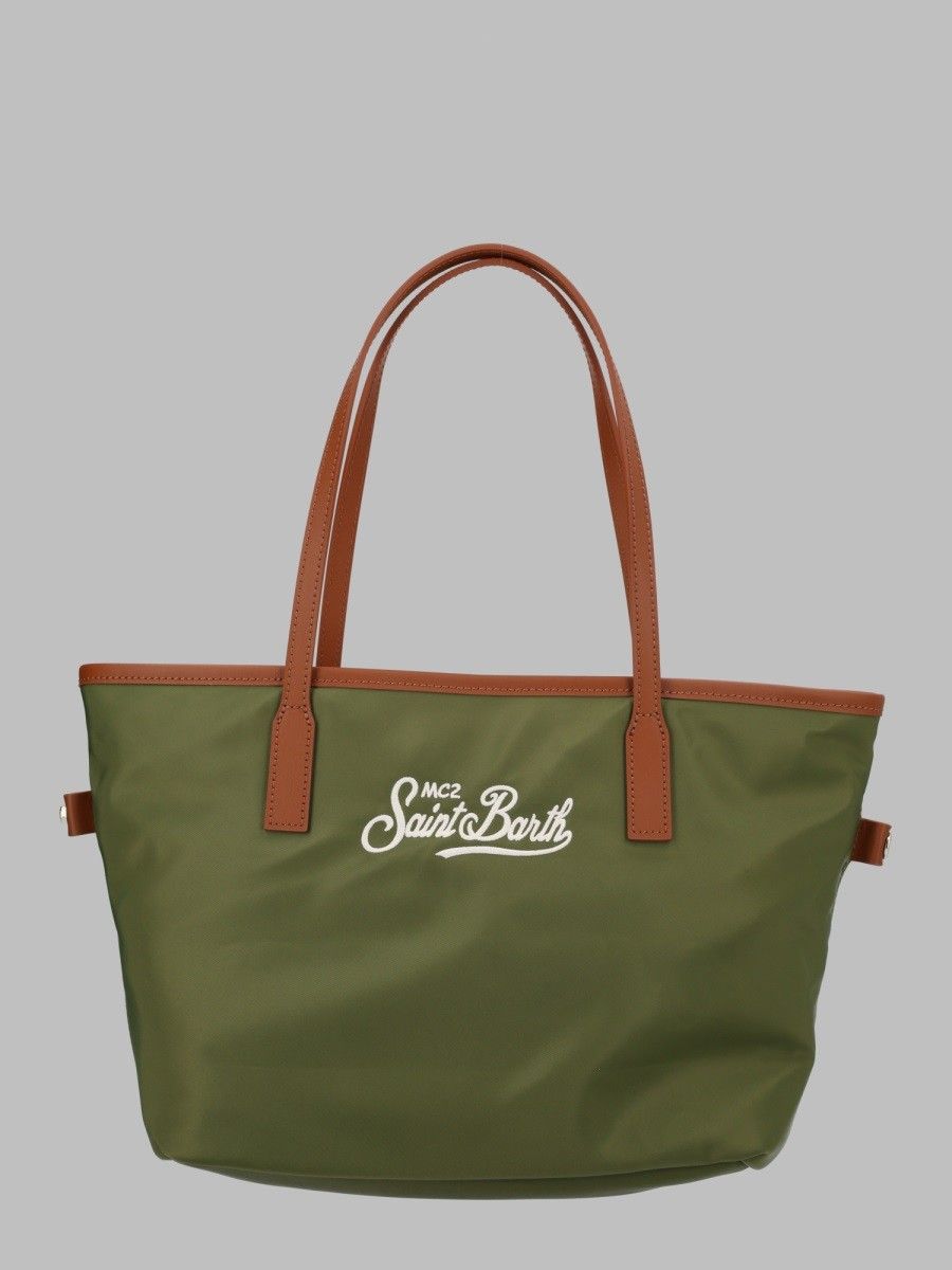 MC2 Saint Barth City Medium Green Nylon Bag