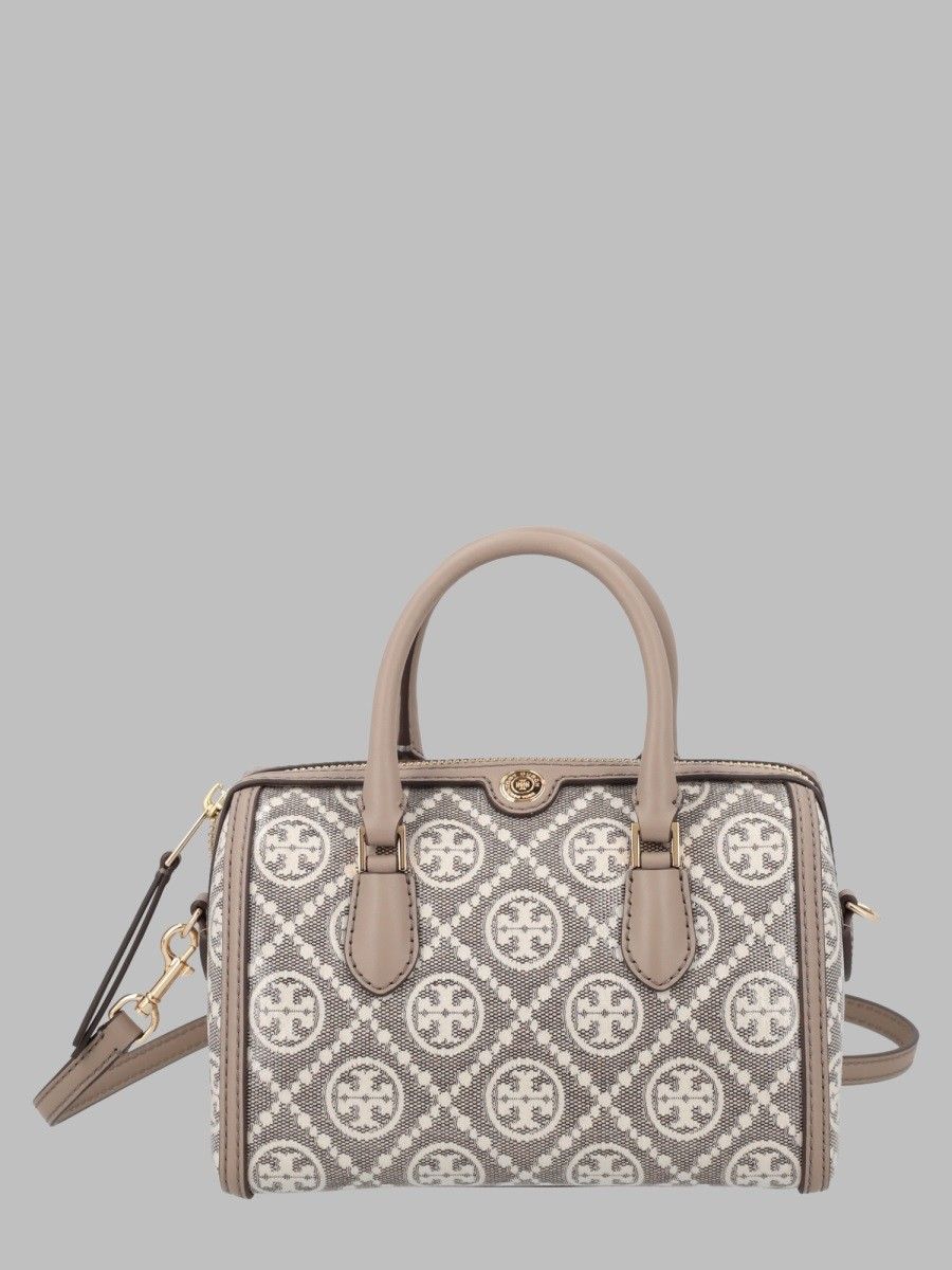 Tory Burch T Monogram Petite Dove Gray Shoulder Bag