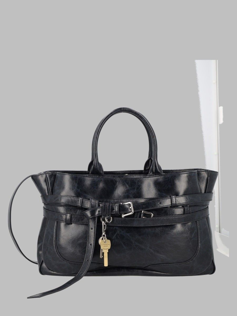 OSOI Tote Brocle Black Shoulder Bag
