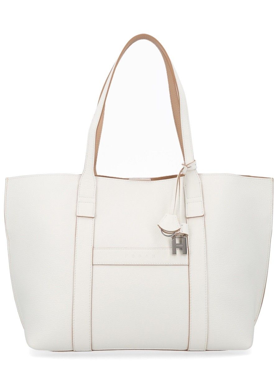 Hogan Script White Shoulder Bag