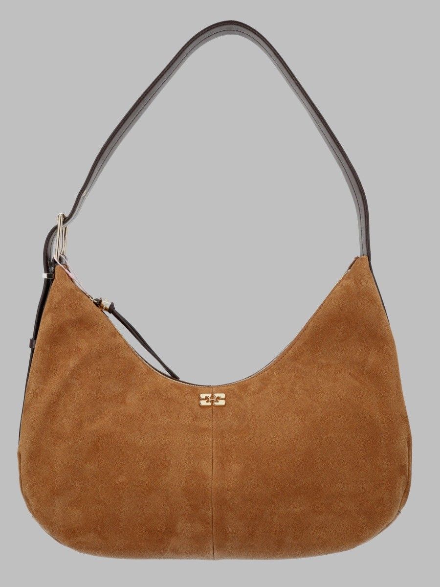 GANNI Hobo Belt Beige Shoulder Bag