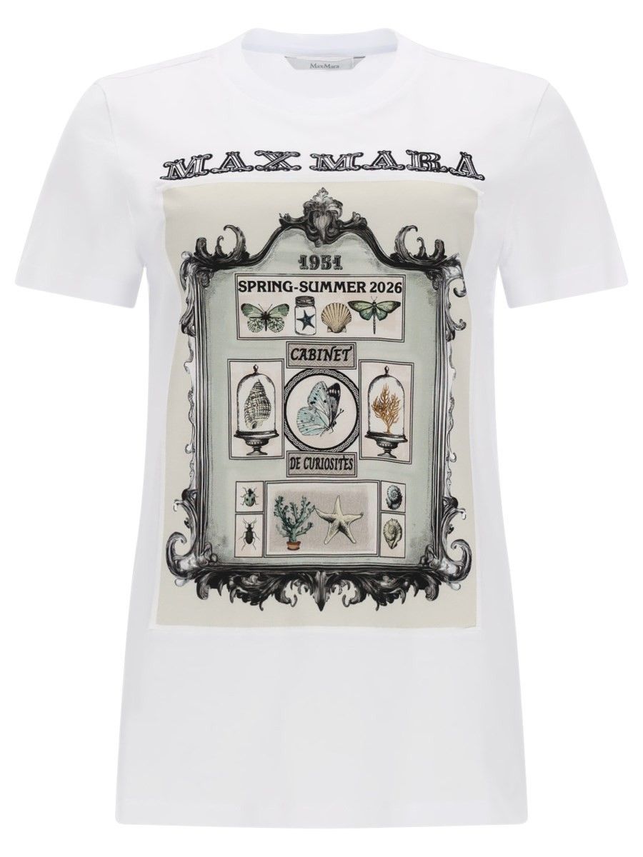 Max Mara Spadino Printed T-Shirt in White
