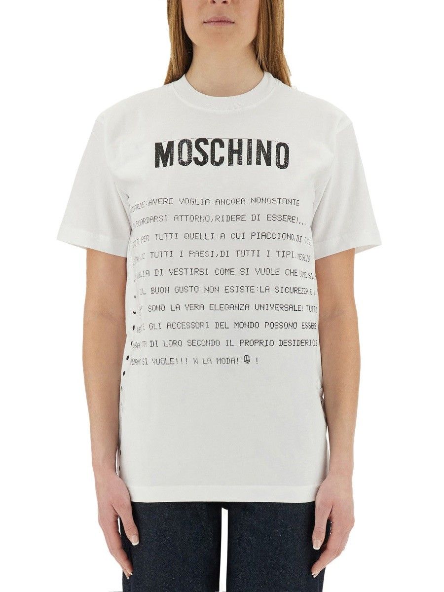 Moschino White Printed T-Shirt