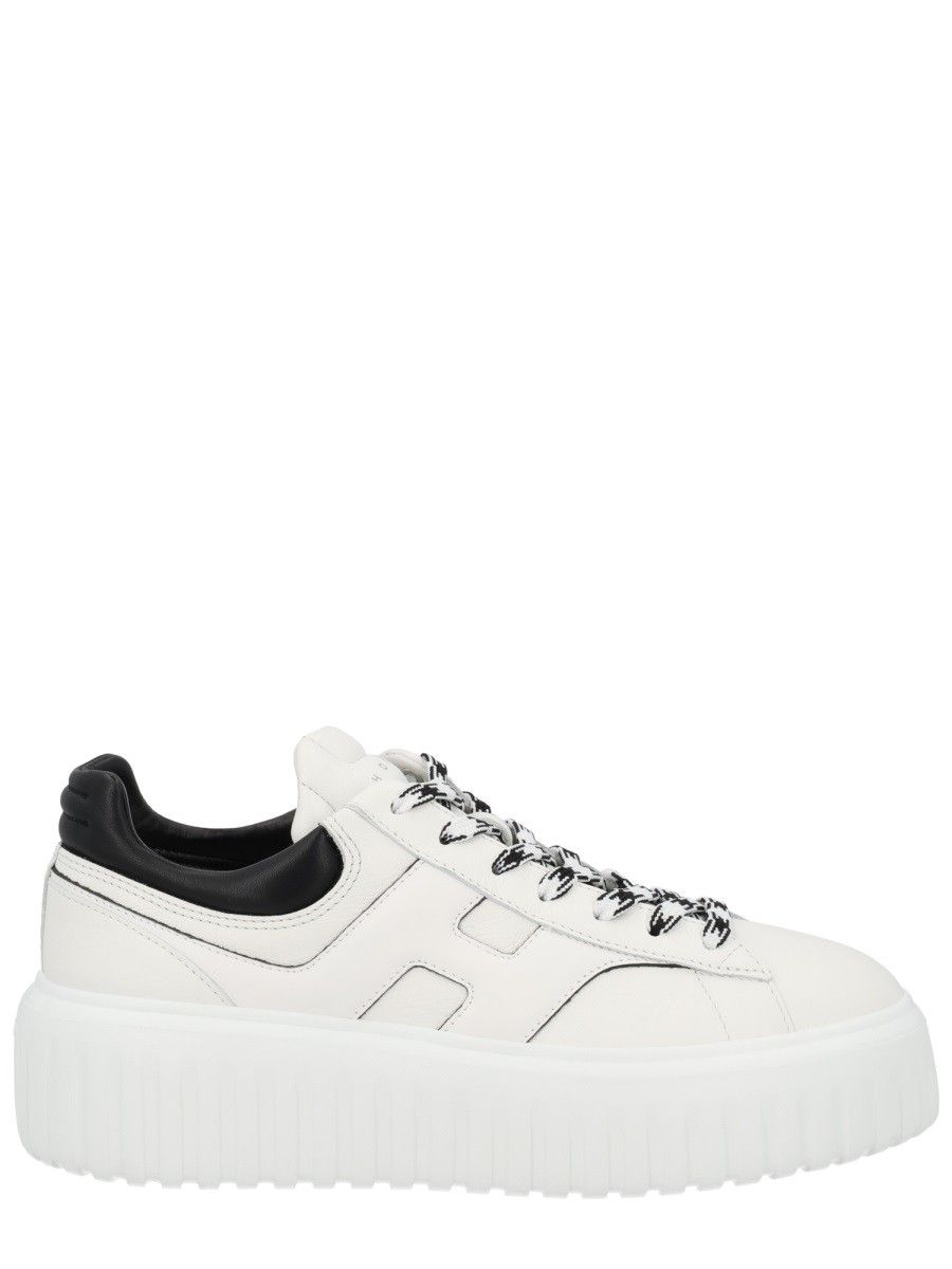 Hogan White H-Stripes Sneakers