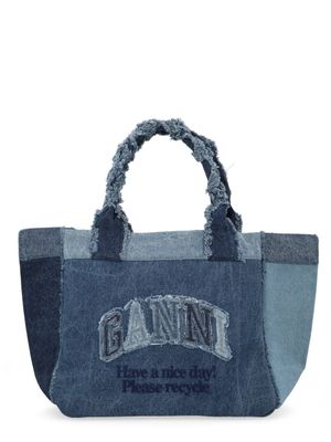 GANNI Medium Denim Tote Bag