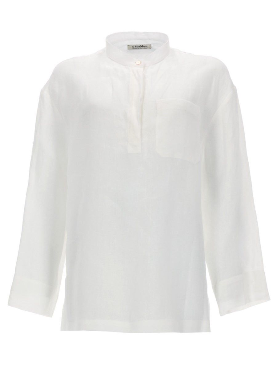 Max Mara White Pure-Linen Shirt