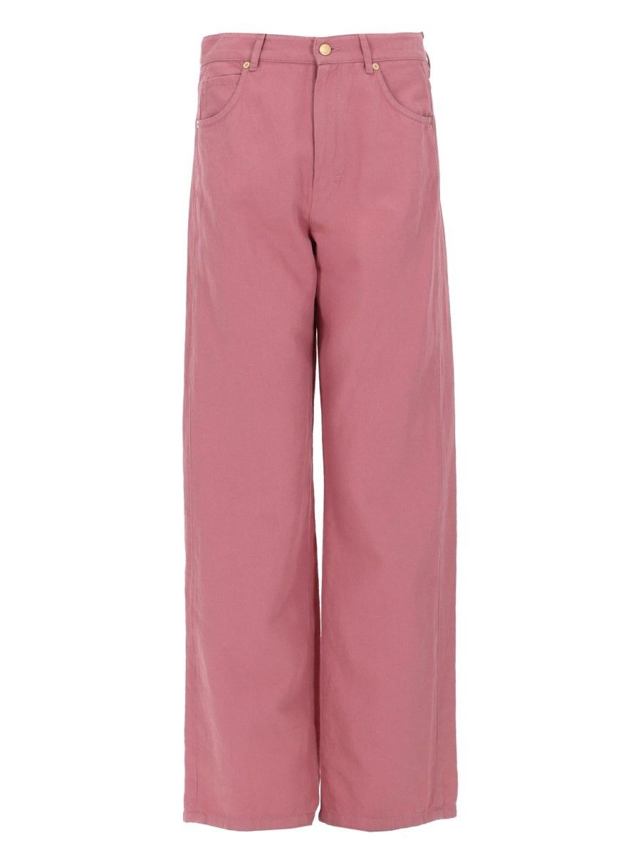 Max Mara Cotton-Linen Five-Pocket Trousers